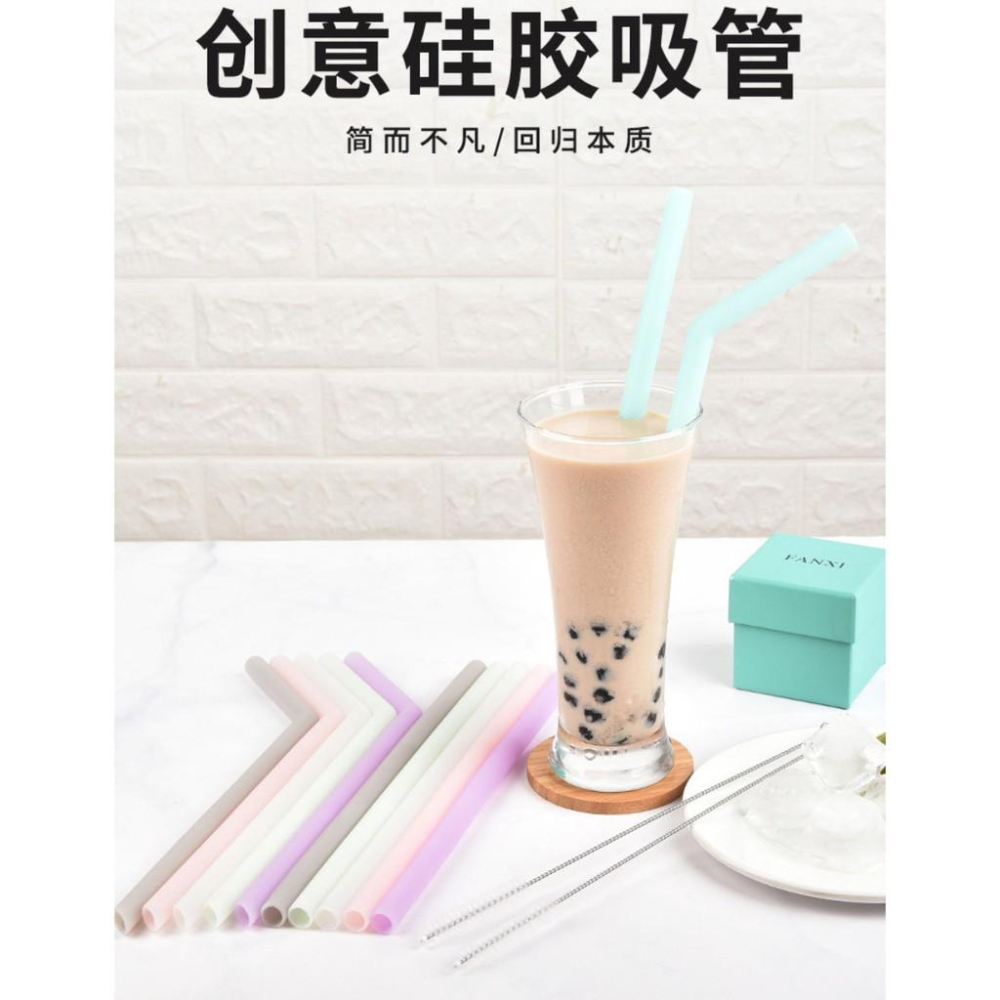 馬卡龍色矽膠吸管環保吸管 可摺疊彩色吸管 重複使用 摺疊吸管-細節圖7