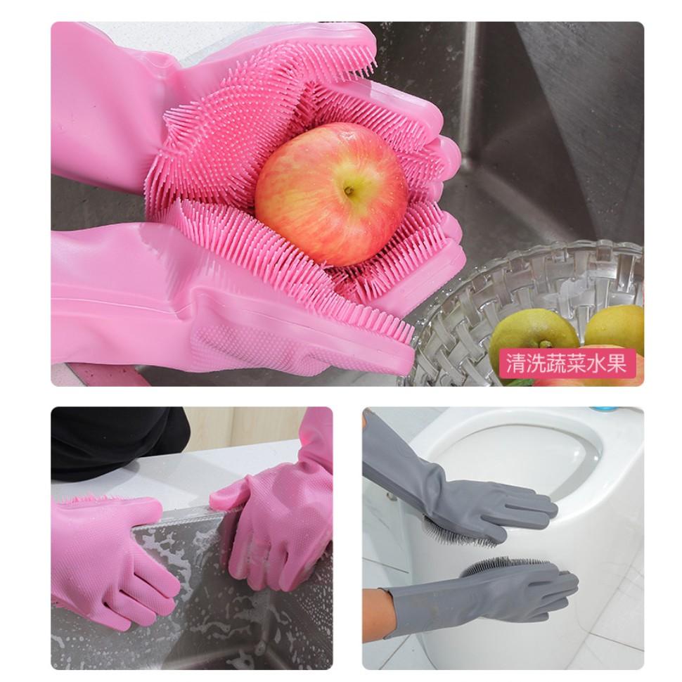 洗碗手套 魔術手套 清潔手套 矽膠手套刷 2in1魔術手套 隔熱手套-細節圖4