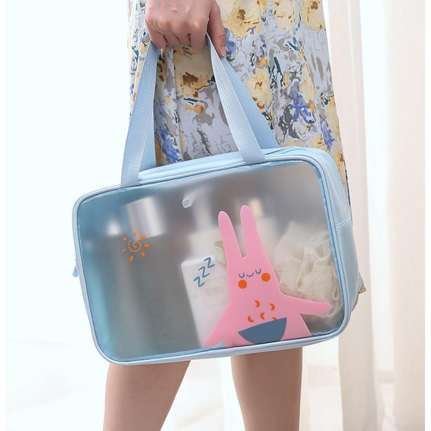 卡通透明防水化妝包 出國旅行必備  透明包 防水包 防水收納包 盥洗包 洗漱包 化妝包 游泳包-細節圖3