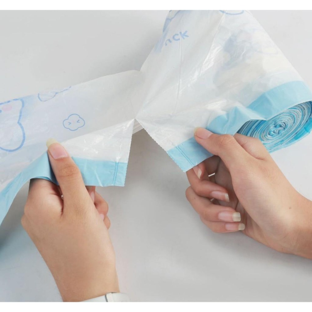 卡通束口垃圾袋 小兔抽繩垃圾袋 拉繩垃圾袋 收口垃圾袋 兔兔卡通塑膠袋 潔垃圾袋-細節圖4