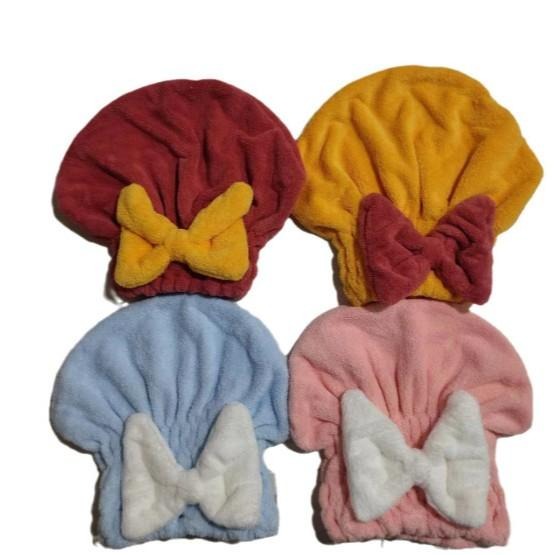 蝴蝶結乾髮帽 乾髮巾 吸水頭巾 速乾毛巾 吸水乾髮帽 吸水浴帽-細節圖4