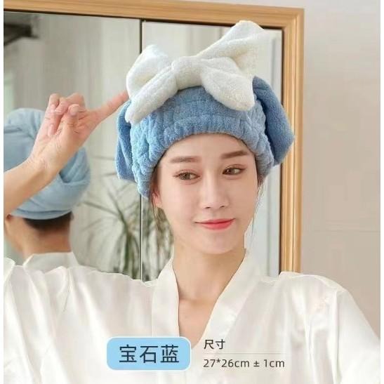 蝴蝶結乾髮帽 乾髮巾 吸水頭巾 速乾毛巾 吸水乾髮帽 吸水浴帽-細節圖5