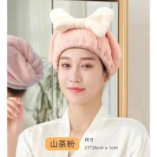 蝴蝶結乾髮帽 乾髮巾 吸水頭巾 速乾毛巾 吸水乾髮帽 吸水浴帽-細節圖6