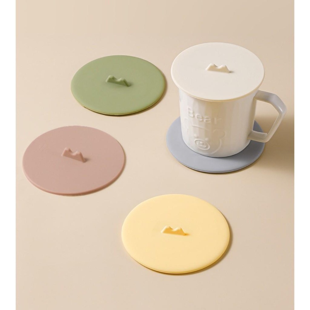 小山矽膠杯蓋 莫蘭迪色 防燙杯蓋 茶杯蓋 防塵防漏杯蓋  防塵杯蓋 馬克杯杯蓋-細節圖5