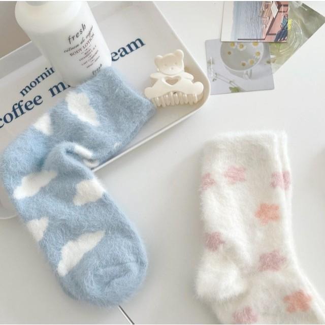 秋冬水貂絨保暖襪 中筒襪 冬天月子襪 休閒襪 居家保暖襪 睡眠襪-細節圖4