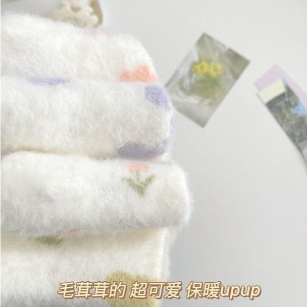 秋冬水貂絨保暖襪 中筒襪 冬天月子襪 休閒襪 居家保暖襪 睡眠襪-細節圖5