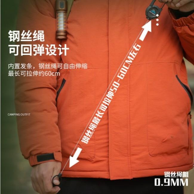 鋼絲繩掛扣 防丟失易拉扣 戰術伸縮扣 鋼絲繩易拉扣  鑰匙扣 多功能易拉扣 防丟鑰匙扣  登山伸縮扣-細節圖4