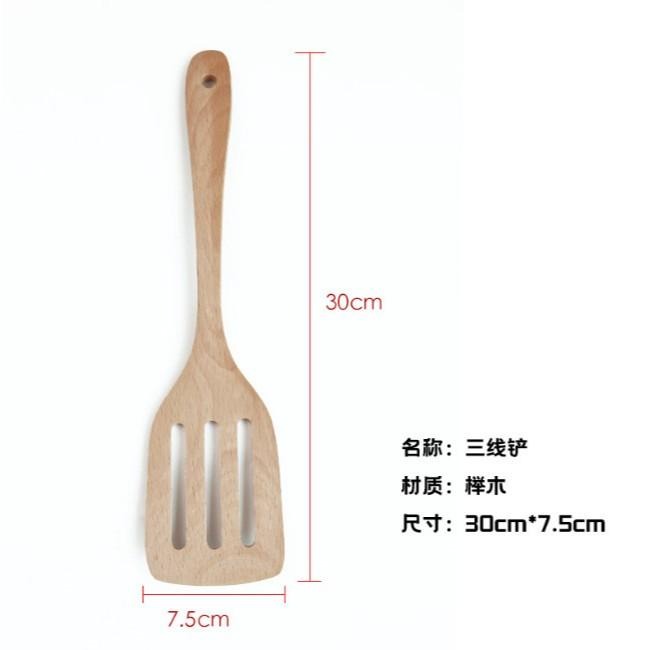 原木鍋鏟 櫸木鍋鏟 不沾鍋鏟 木煎匙 炒菜鏟  斜口鏟 木質餐具-細節圖3