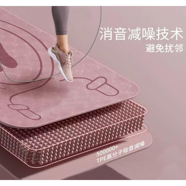 超慢跑墊 跳繩墊 粉色跳繩墊 運動墊 隔音減震墊 加厚減震墊-細節圖2