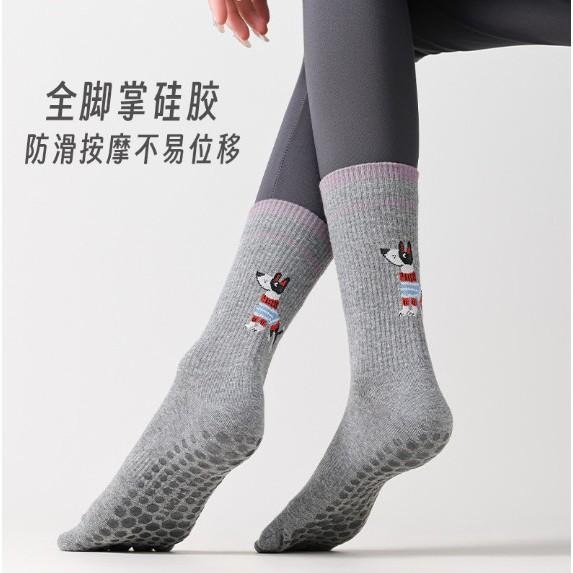 瑜珈襪 五指襪 狗狗圖案瑜珈襪 五趾襪 分趾襪 中筒襪 皮拉提斯止滑襪 防滑襪 海蒂小舖-細節圖3
