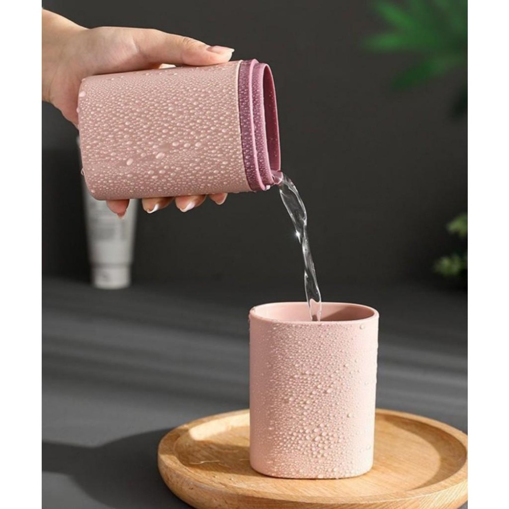 攜帶式 旅行洗漱杯 旅行牙刷杯組 牙刷牙膏收納盒 旅行出差必備 漱口杯 海蒂小舖-細節圖6
