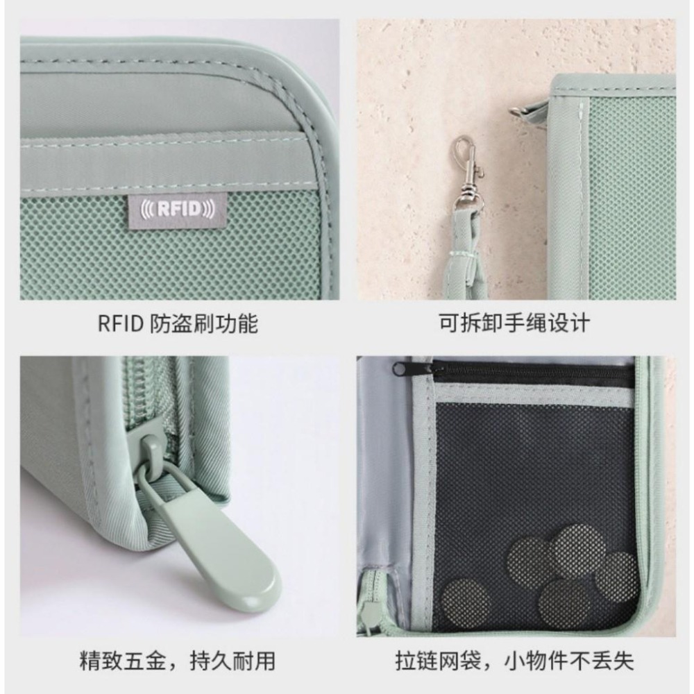 多功能護照包 RFID護照包 防盜刷護照包 護照夾 證件包 旅行收納包 護照收納包 海蒂小舖-細節圖8