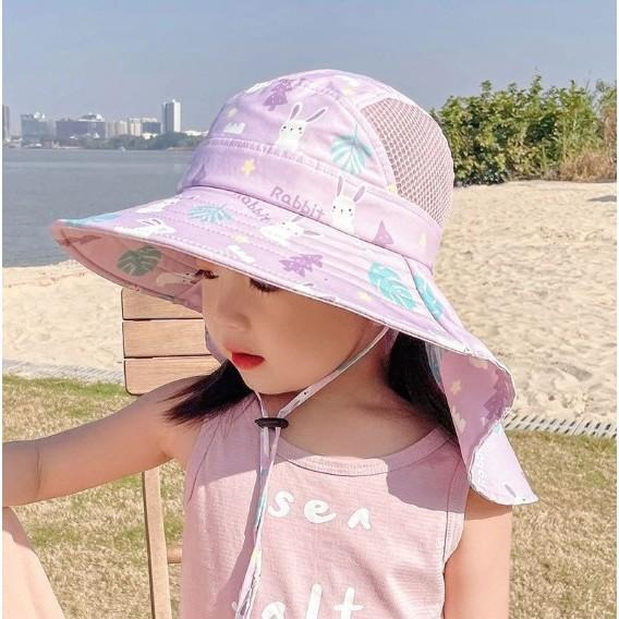 兒童防曬帽 兒童遮陽帽 (附口哨) 夏季大帽沿遮陽帽 護頸防曬帽 兒童防曬漁夫帽 海蒂小舖-細節圖9