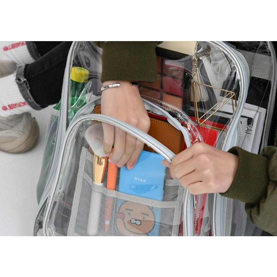 透明背包 透明書包 防潑水後背包 透明無塵包 無塵背包   PVC背包 無塵包 兒童透明背包 海蒂小舖-細節圖4