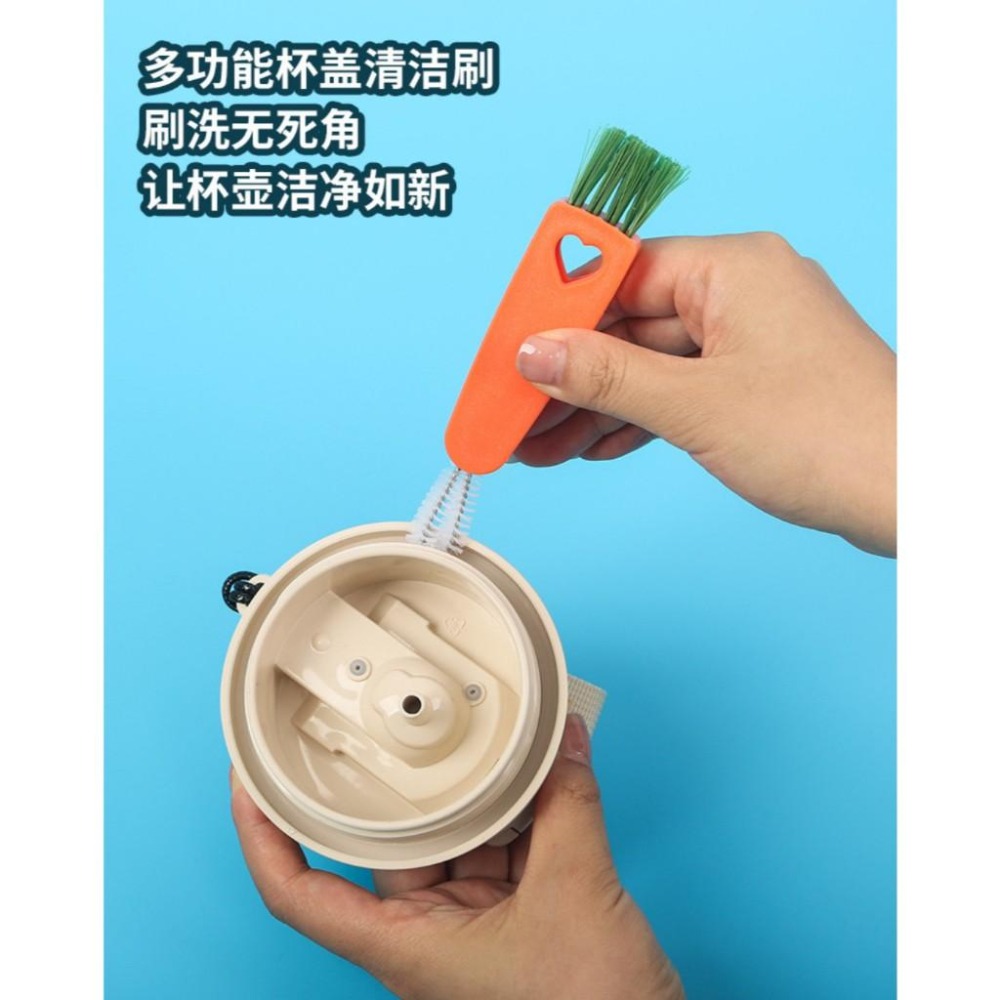 多功能杯蓋清潔刷 保溫壺清潔刷 水杯刷 水壺刷 保溫杯清潔刷 隙縫刷子 杯口刷 海蒂小舖-細節圖4
