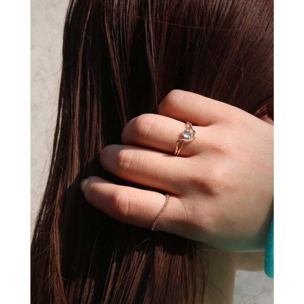 CEDONY | 日系春季新品 「莫內花園」鑲嵌天然彩寶水晶 如油畫般揮灑青春 多層次戒指 疊戴設計日本品牌同款｜戒指-細節圖4