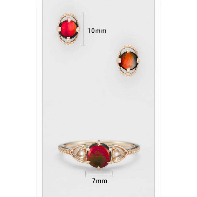 CEDONY | 經典浪漫紋路 完美鏤空托形 像盲盒一樣的夢幻斑彩石 日本專櫃同款 | 項鍊 耳釘 戒指 耳夾 斑彩石-細節圖3