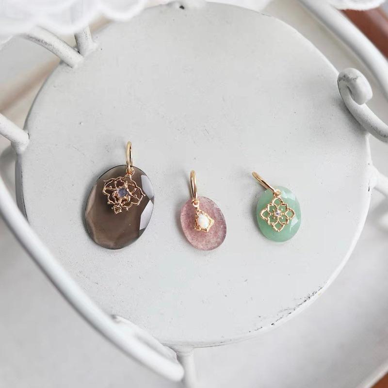 CEDONY | 驚豔全場 獨特設計 雙層式天然寶石吊墜 七款吊墜提供選擇 日系輕奢彩寶 | 項鍊 吊墜-細節圖3