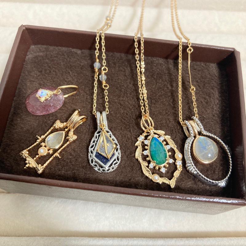 CEDONY | 驚豔全場 獨特設計 雙層式天然寶石吊墜 七款吊墜提供選擇 日系輕奢彩寶 | 項鍊 吊墜-細節圖4