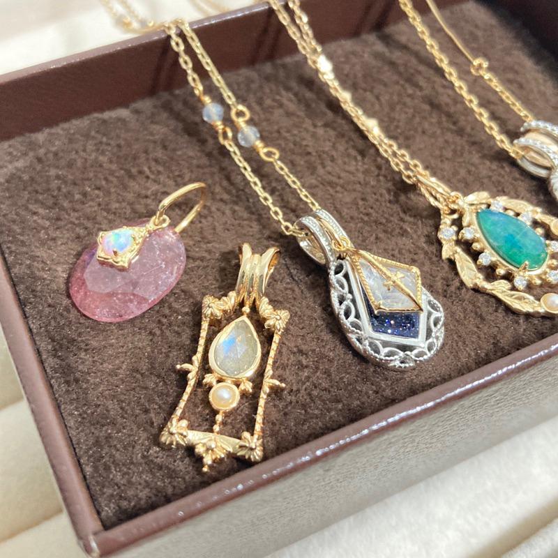 CEDONY | 驚豔全場 獨特設計 雙層式天然寶石吊墜 七款吊墜提供選擇 日系輕奢彩寶 | 項鍊 吊墜-細節圖5