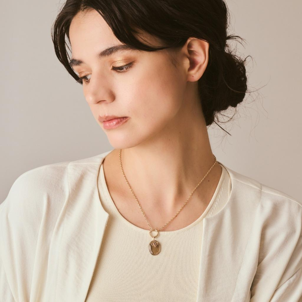 CEDONY | 驚豔全場 獨特設計 雙層式天然寶石吊墜 七款吊墜提供選擇 日系輕奢彩寶 | 項鍊 吊墜-細節圖7