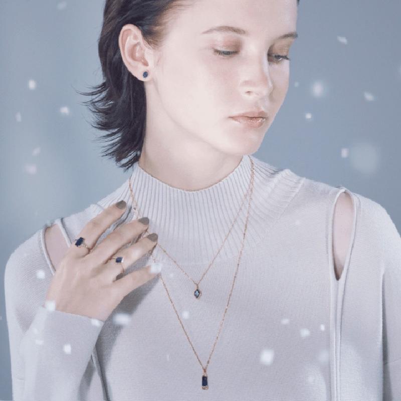 CEDONY | 冬季限定款 冰霜森林 紫金石 菱形梯形幾何系列 日本專櫃同款 | 項鍊 吊墜 耳釘 戒指 藍砂石-細節圖3