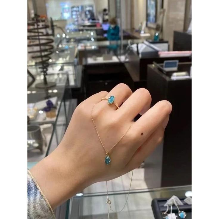 CEDONY | 日系氣質新款 夏季單品 天然綠松石拼石首飾套組 日本專櫃同款 | 項鍊 戒指 綠松石-細節圖6