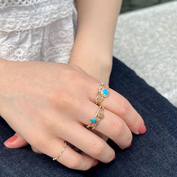 CEDONY | 日系典雅新品 向日葵🌻「綠松石的奇蹟」 首飾套組 多款可選 | 項鍊 戒指 耳釘 耳夾 耳線 耳墜-細節圖3