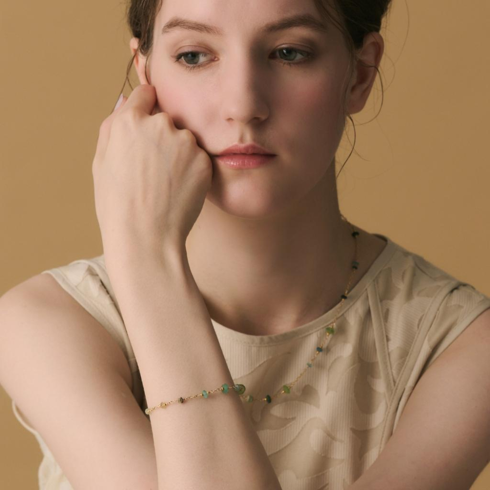 CEDONY | 夏季清新手作單品 淺綠色系寶石首飾大集合 羅馬琉璃 日牌同款 | 項鍊 手鍊 戒指 耳墜 羅馬玻璃-細節圖4