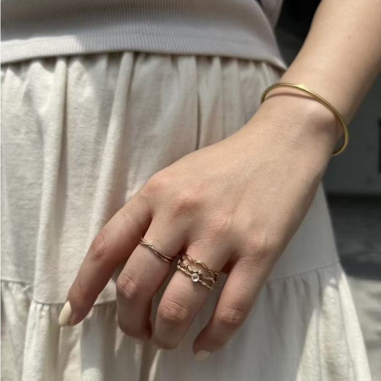 CEDONY | 復古絲帶紋路戒指 三款戒指可選擇 適合疊戴使用 日本品牌Nojess同款 | 戒指-細節圖4