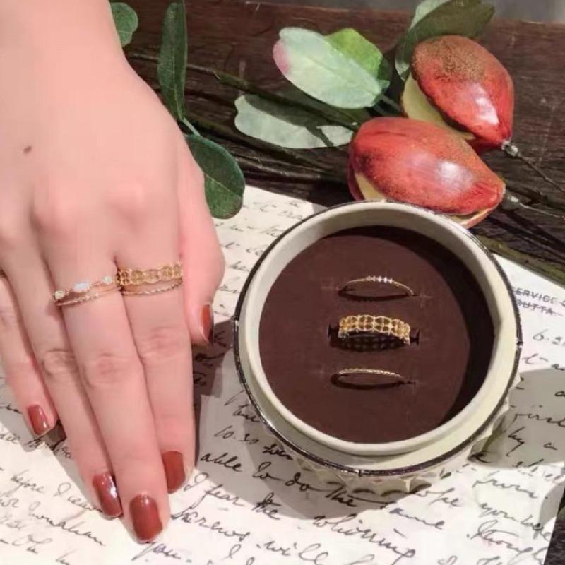 CEDONY | 日系經典復刻款 簡約蕾絲編織系列 多層次疊戴戒指套組 三層戒指 日系品牌同款 | 戒指 白鋯石-細節圖5