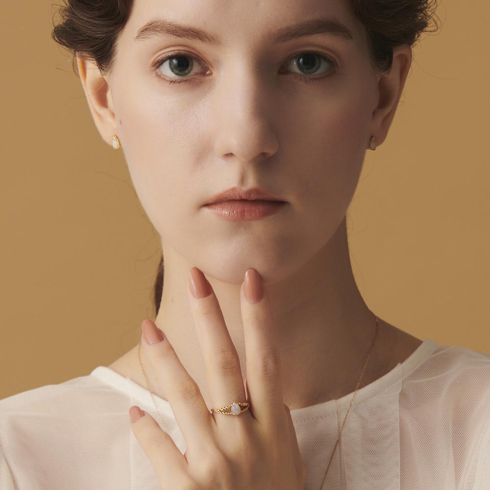 CEDONY | 日系輕奢首飾 非洲進口天然蛋白石 日牌同款 | 吊墜 項鍊 戒指 耳釘 耳夾 歐泊 澳寶-細節圖8