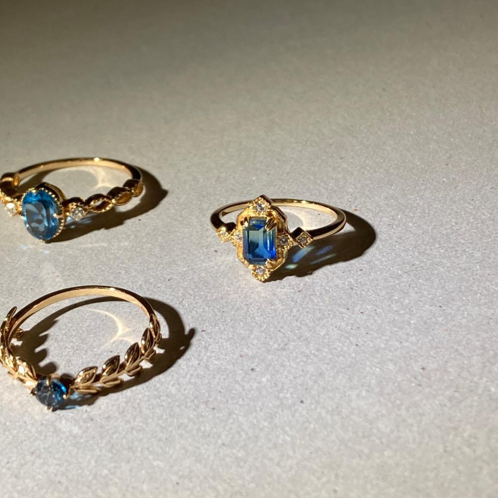 CEDONY | 絕版品出清 日系輕奢首飾作品 倫敦藍托帕石 多款戒指可選 日本專櫃agete同款 | 戒指 托帕石-細節圖2