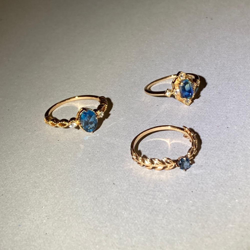 CEDONY | 絕版品出清 日系輕奢首飾作品 倫敦藍托帕石 多款戒指可選 日本專櫃agete同款 | 戒指 托帕石-細節圖3