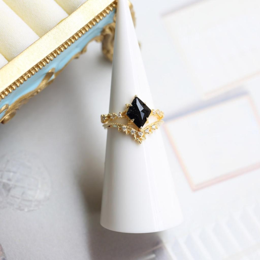CEDONY | 皇冠蕾絲戒指套組 日系氣質單品 | 戒指 蛋白石 藍砂石-細節圖6