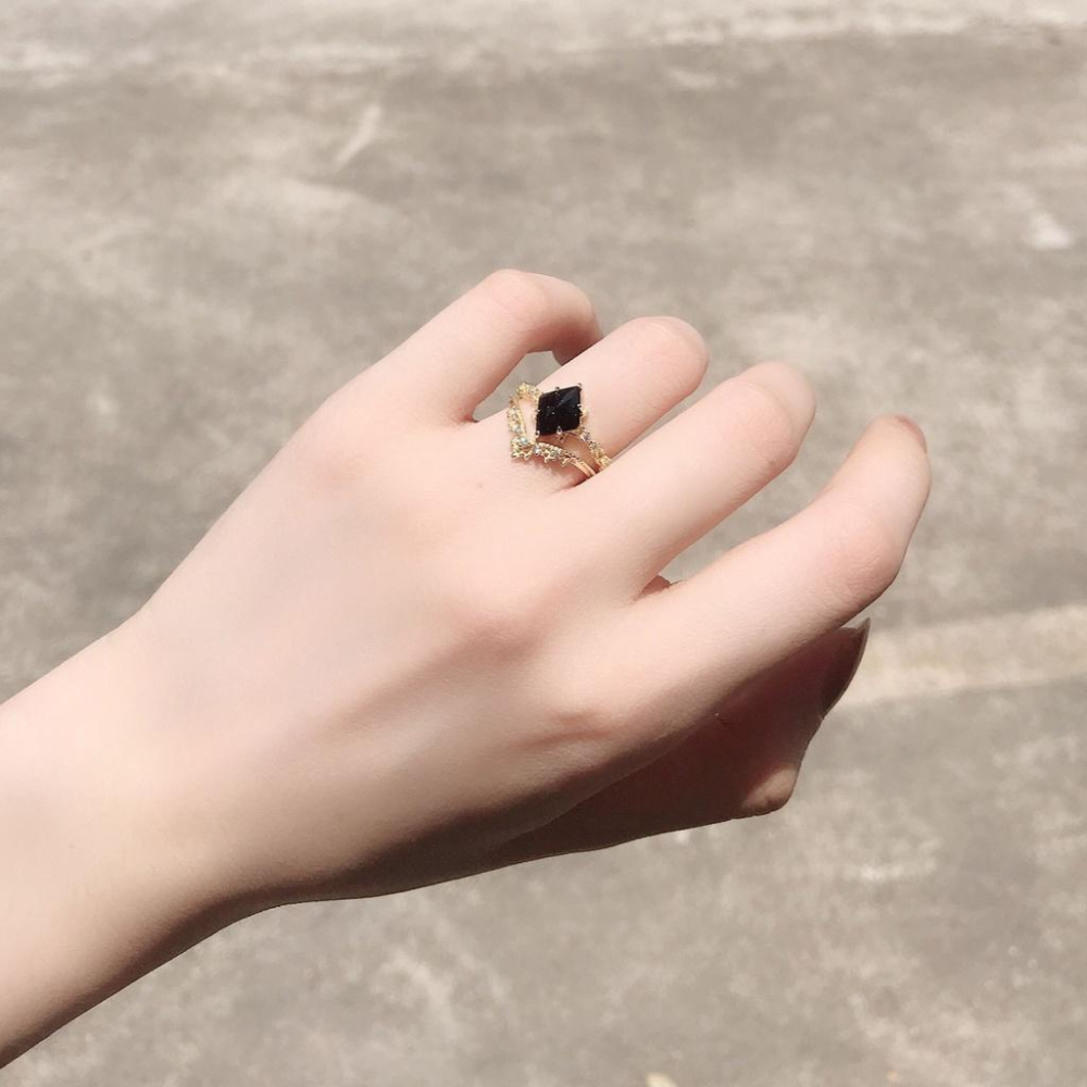 CEDONY | 皇冠蕾絲戒指套組 日系氣質單品 | 戒指 蛋白石 藍砂石-細節圖9