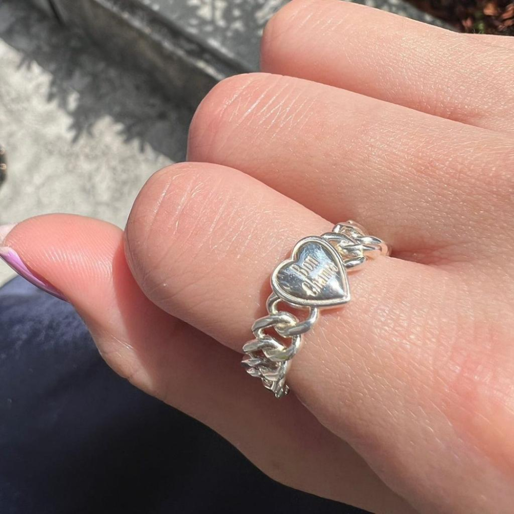 CEDONY |「Bon Chance」帶來好運的戒指 愛心 金銀兩款可選 日系同款 | 戒指 耳釘 耳夾-細節圖4