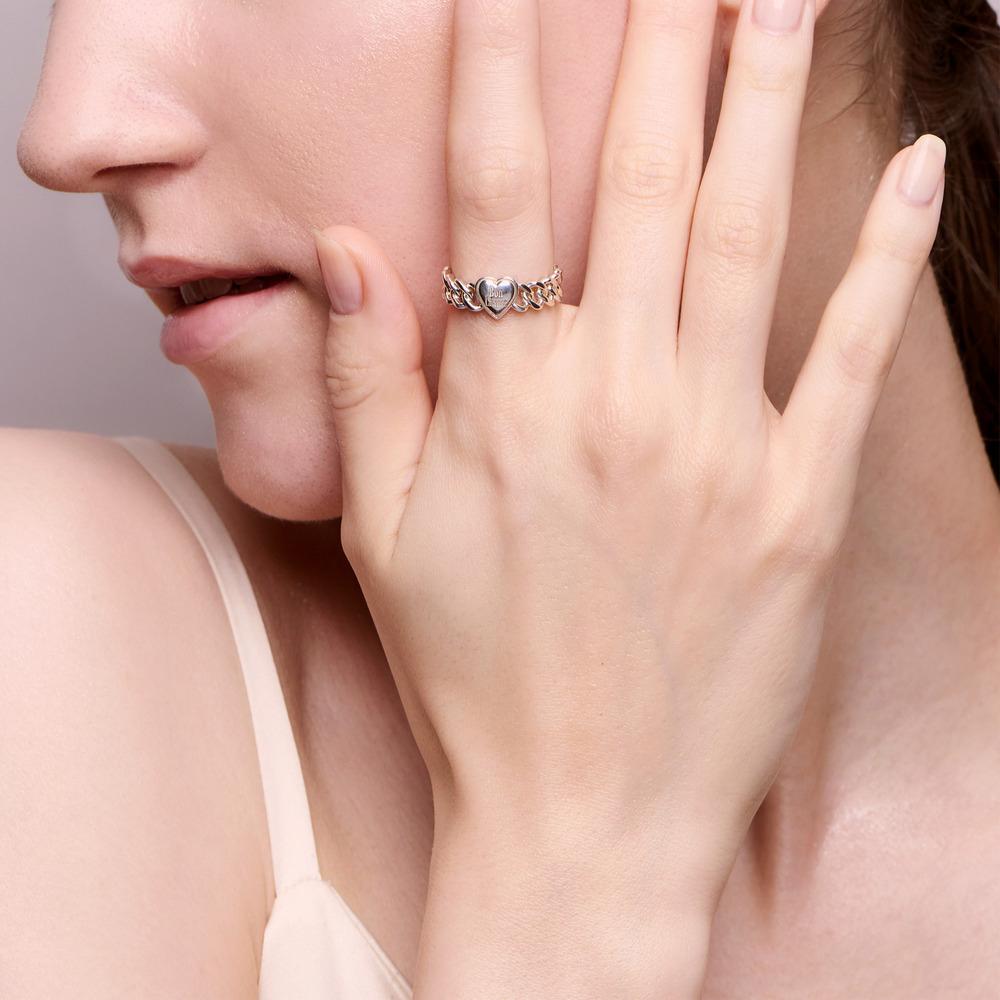 CEDONY |「Bon Chance」帶來好運的戒指 愛心 金銀兩款可選 日系同款 | 戒指 耳釘 耳夾-細節圖5