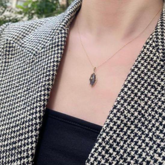 CEDONY | 日系珠寶 絕版品再現 天然拉長石首飾套組 雪花裝飾 日牌同款 | 項鍊 戒指-細節圖5