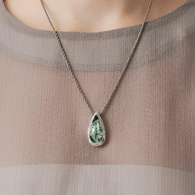 CEDONY | 中性首飾單品 穿越光影的時光軌跡 天然海藻瑪瑙 日系品牌同款 | 項鍊 戒指 耳釘 耳墜-細節圖8