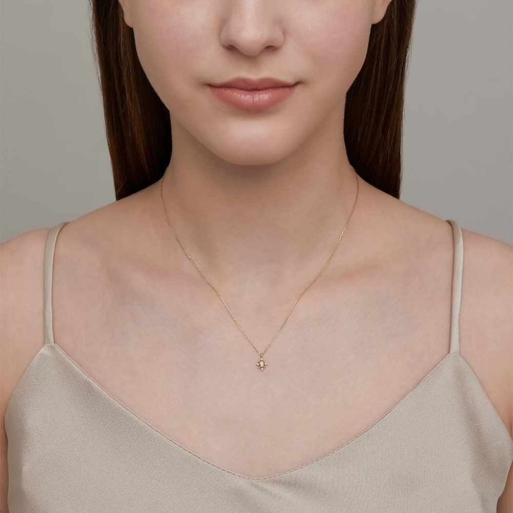 CEDONY | 夢幻多變的遊彩 天然蛋白石 首飾套組 多款可選 日本專櫃設計 | 項鍊 耳釘 耳夾 戒指-細節圖7