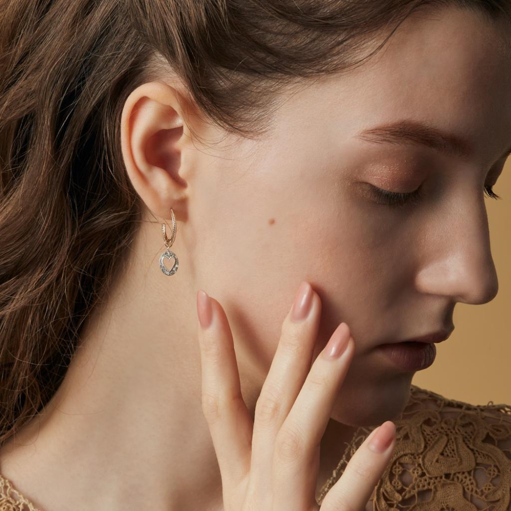 CEDONY | 2022夏季單品「空心」 純銀耳墜 不對稱耳環套組 日本專櫃agete同款 | 耳釘 耳墜-細節圖4
