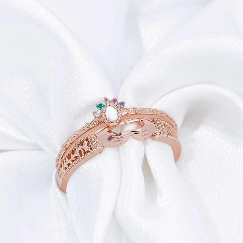 CEDONY | 英式古董首飾 「Dears情感珠寶」系列 雙戒疊戴戒指 日本專櫃同款 | 戒指-細節圖7