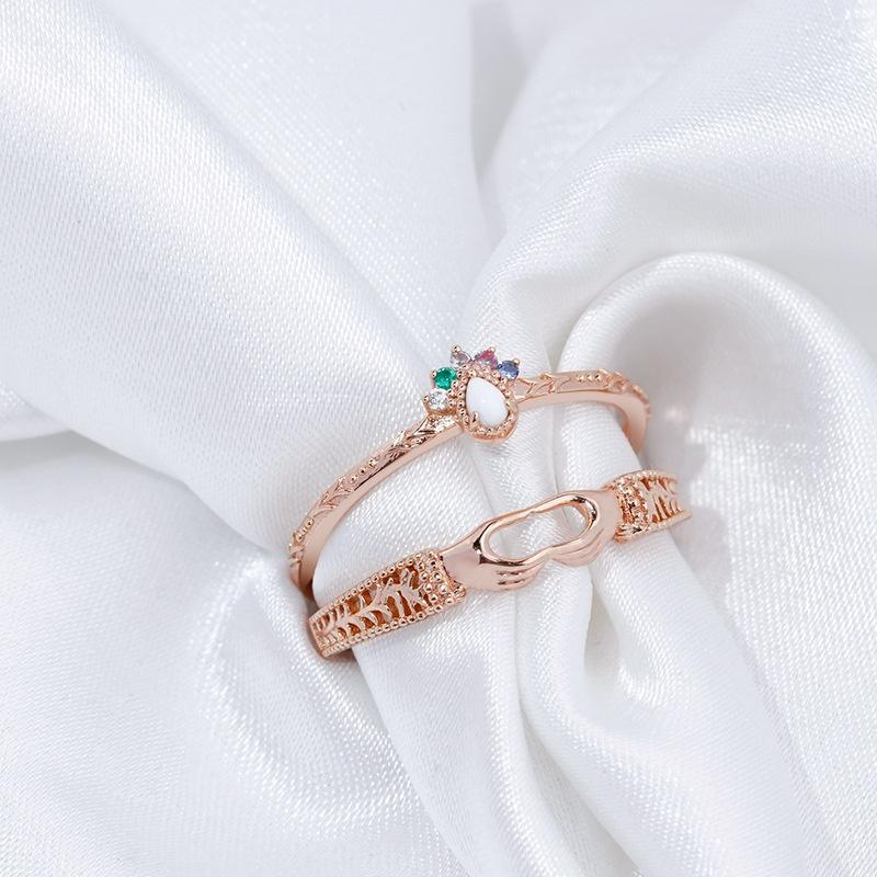 CEDONY | 英式古董首飾 「Dears情感珠寶」系列 雙戒疊戴戒指 日本專櫃同款 | 戒指-細節圖8