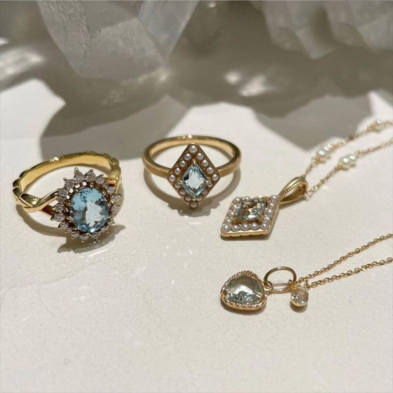 CEDONY | 限量發售隱藏款 天然托帕石與貝殼珍珠圍邊 絕美菱形設計 日本專櫃同款 | 鍊墜 吊墜 戒指 耳釘-細節圖2