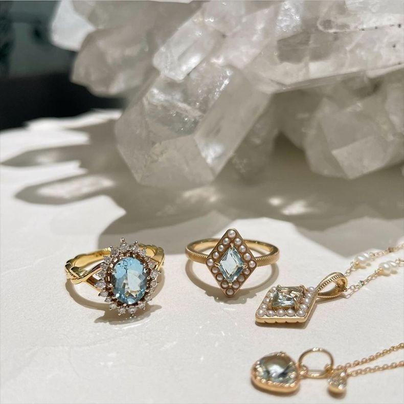 CEDONY | 限量發售隱藏款 天然托帕石與貝殼珍珠圍邊 絕美菱形設計 日本專櫃同款 | 鍊墜 吊墜 戒指 耳釘-細節圖4