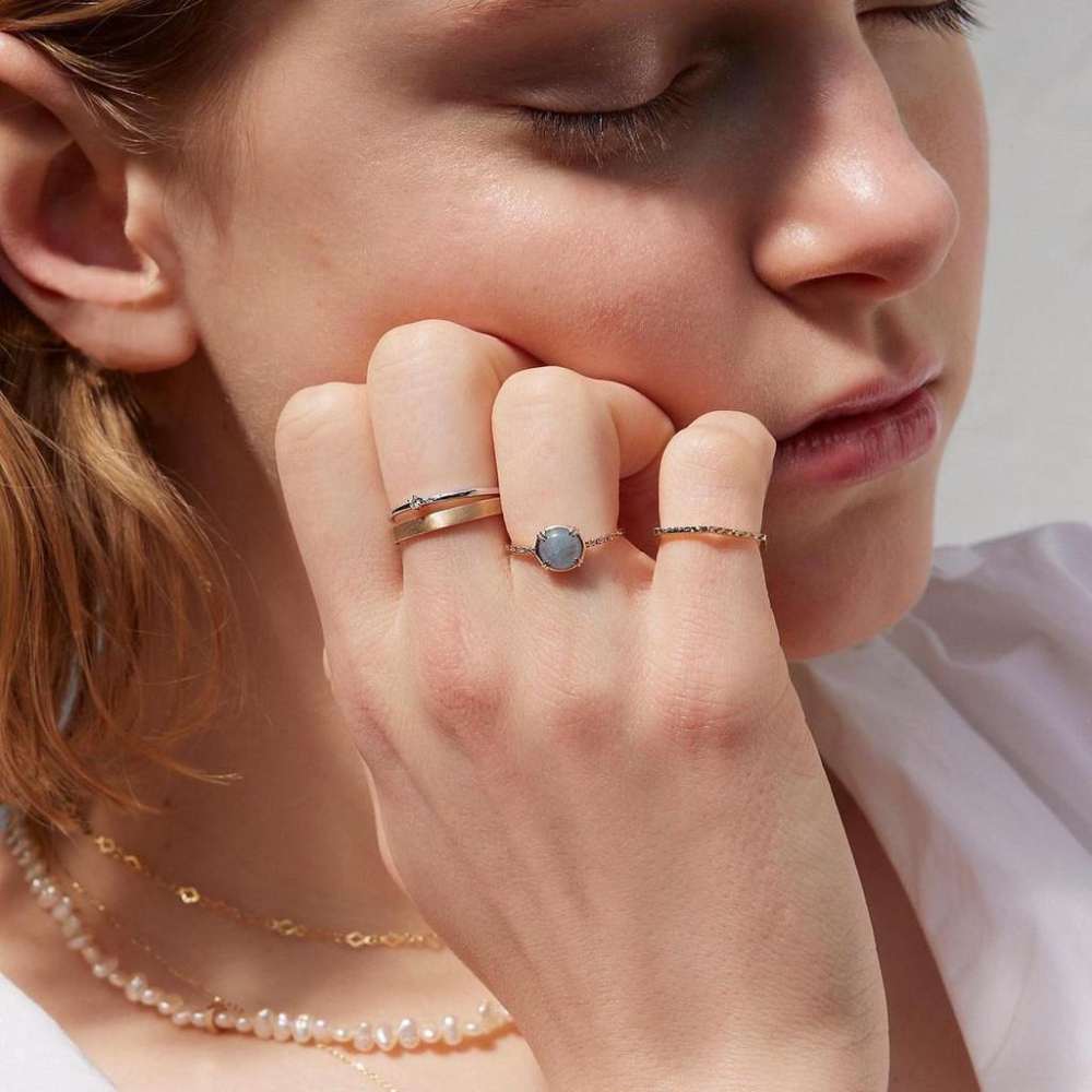 CEDONY | 恬靜日系風格 天然海藍寶系列 日本專櫃同款 | 項鍊 戒指-細節圖5