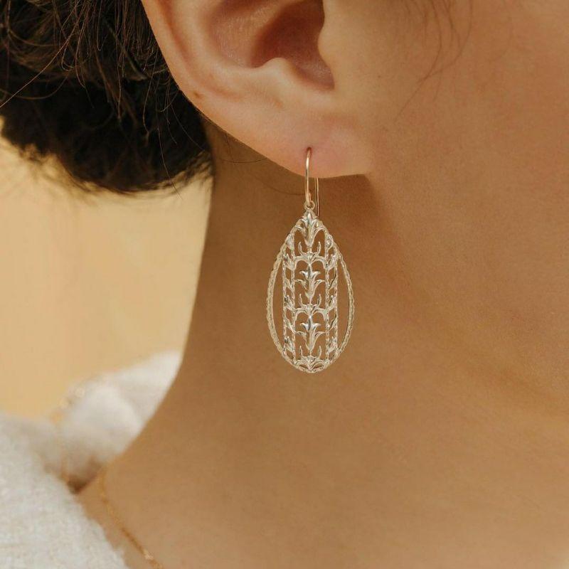 CEDONY | 春季最受歡迎 鬱金香藤蔓雕花系列 純銀首飾單品 日系專櫃同款 | 項鍊 戒指 耳圈 耳環-細節圖7