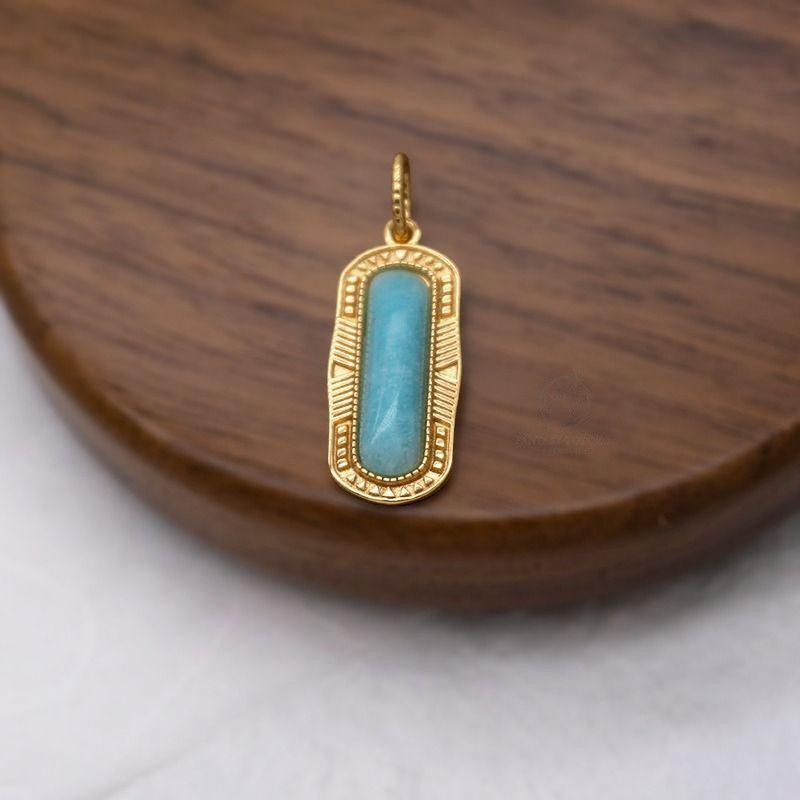 CEDONY | 古典宮廷雕花天河石首飾套組 日本專櫃agete同款 | 項鍊 戒指 耳釘 天河石 亞馬遜石-細節圖6