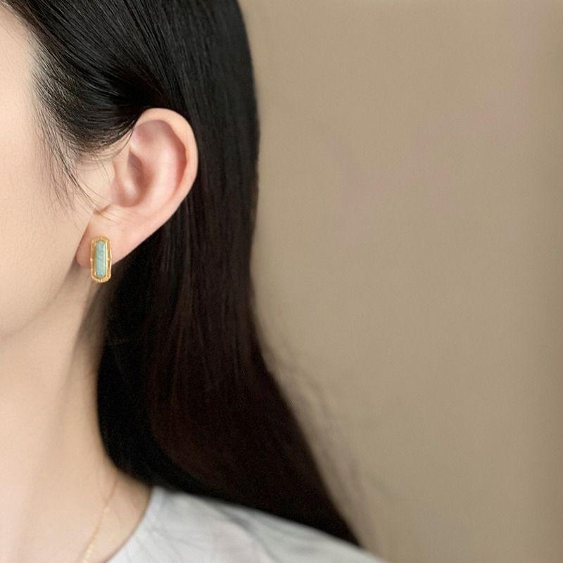 CEDONY | 古典宮廷雕花天河石首飾套組 日本專櫃agete同款 | 項鍊 戒指 耳釘 天河石 亞馬遜石-細節圖9